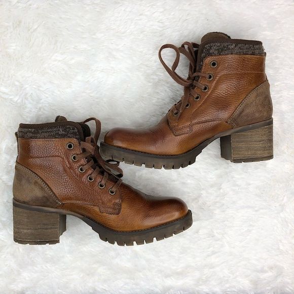 Bullboxer Block Heel Bella Bootie in Cognac sz 10 - Picture 5 of 14